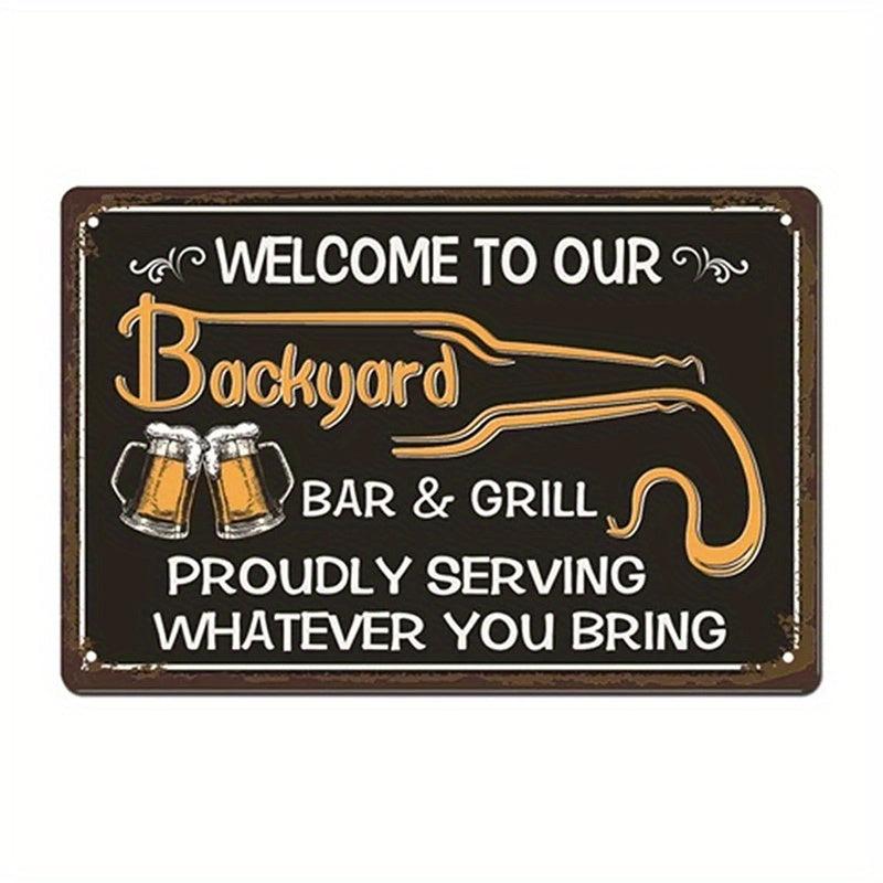 Home Bar Sign: Bar And Pub Rules Alcohol Beer Sign - Man Cave Basement Decor