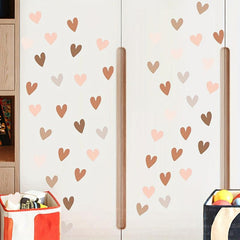 Bohemian Style Morandi Brown Love Wall Stickers for Home Decor