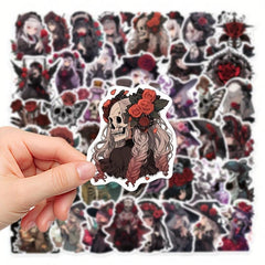 50pcs Gothic Rose Anime Stickers for Phone Case Notebook Water Cup Decoration