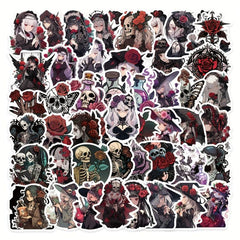 50pcs Gothic Rose Anime Stickers for Phone Case Notebook Water Cup Decoration