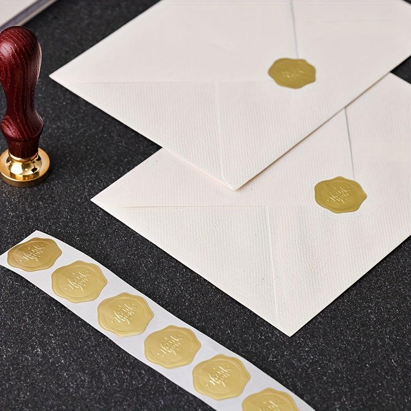 150 Foil Fire Paint Seal Embossed Stickers - Self Adhesive Label