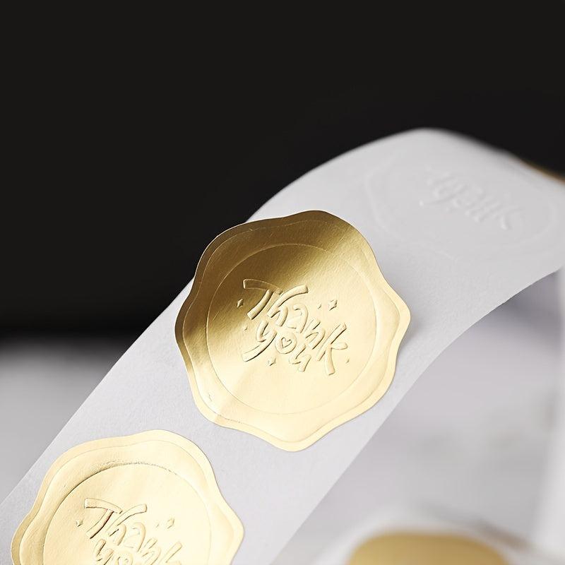 150 Foil Fire Paint Seal Embossed Stickers - Self Adhesive Label