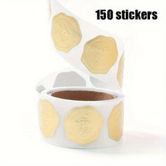 150 Foil Fire Paint Seal Embossed Stickers - Self Adhesive Label