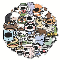 60pcs Waterproof Dogs PVC Sticker Pack for Laptop Luggage Bike Guitar Helmet