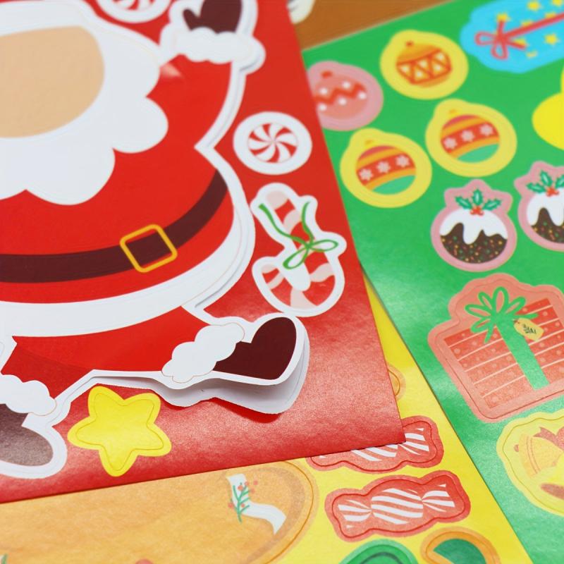 8pcs DIY Christmas Party Stickers Santa Claus Gift Decoration Stickers