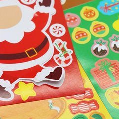 8pcs DIY Christmas Party Stickers Santa Claus Gift Decoration Stickers