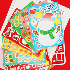 8pcs DIY Christmas Party Stickers Santa Claus Gift Decoration Stickers