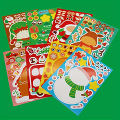 8pcs DIY Christmas Party Stickers Santa Claus Gift Decoration Stickers