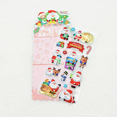 Christmas Foam Sticker 3D Santa Snowman Tree Party Deco