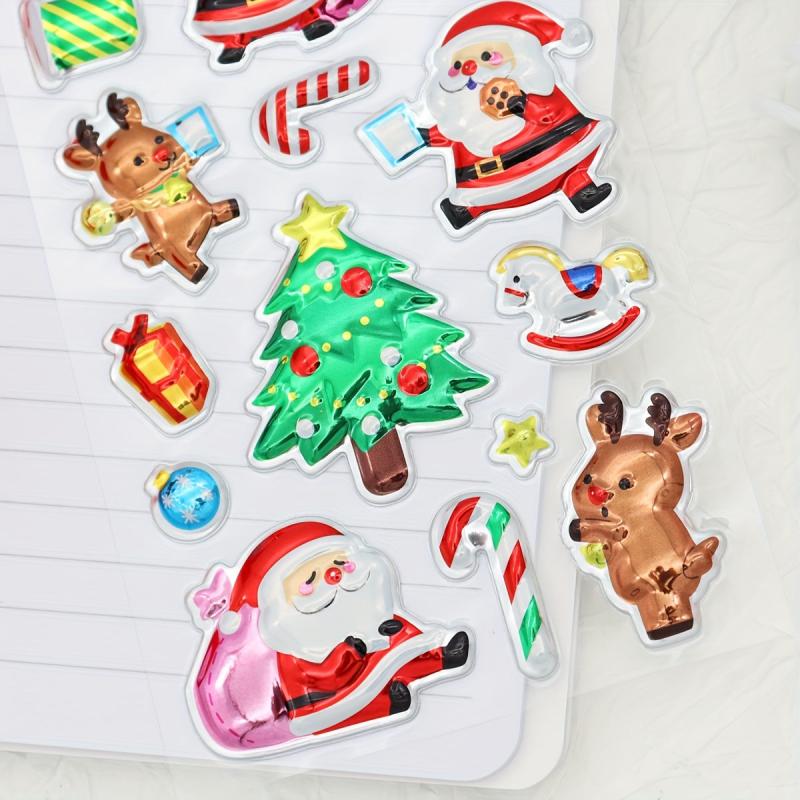 Christmas Foam Sticker 3D Santa Snowman Tree Party Deco