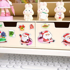 Christmas Foam Sticker 3D Santa Snowman Tree Party Deco