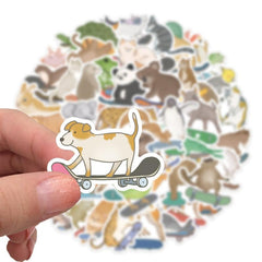 50pcs Cartoon Animal Stickers Waterproof for Luggage Notebook Phone Case