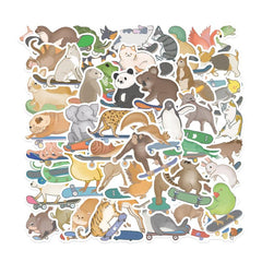 50pcs Cartoon Animal Stickers Waterproof for Luggage Notebook Phone Case