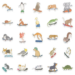 50pcs Cartoon Animal Stickers Waterproof for Luggage Notebook Phone Case