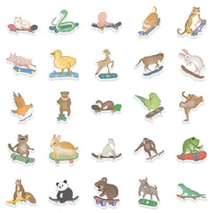 50pcs Cartoon Animal Stickers Waterproof for Luggage Notebook Phone Case