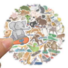50pcs Cartoon Animal Stickers Waterproof for Luggage Notebook Phone Case