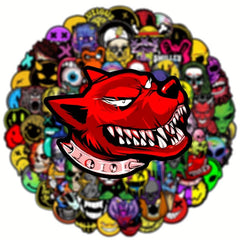 100pcs Punk Skull Series Graffiti Stickers Waterproof Decorative DIY Toys