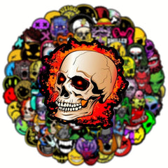 100pcs Punk Skull Series Graffiti Stickers Waterproof Decorative DIY Toys