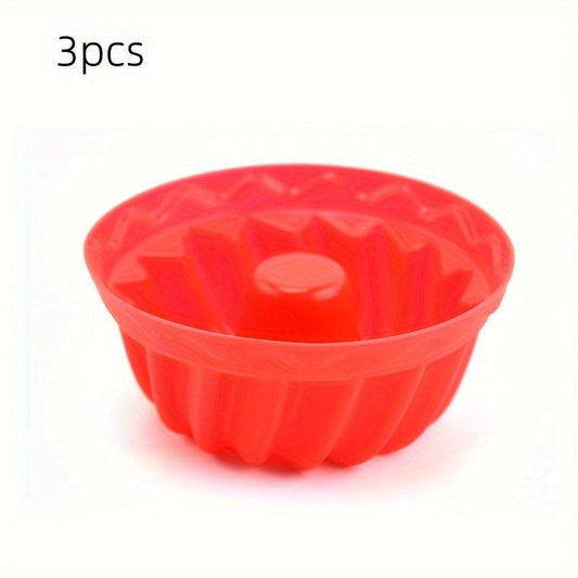 3pc Silicone Muffin Cups Cake Molds DIY Baking Tools