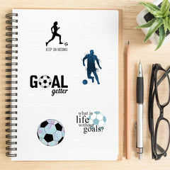 100pcs Soccer Waterproof Vinyl Stickers for Kids Girls Teens