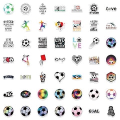 100pcs Soccer Waterproof Vinyl Stickers for Kids Girls Teens