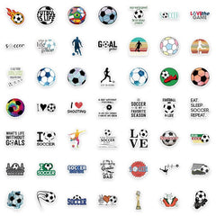 100pcs Soccer Waterproof Vinyl Stickers for Kids Girls Teens