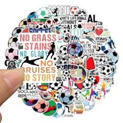 100pcs Soccer Waterproof Vinyl Stickers for Kids Girls Teens