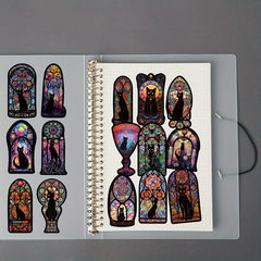 50pcs Gothic Cat Graffiti Stickers for Laptop Helmets DIY