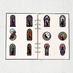 50pcs Cat Gothic Style Stickers for Car Guitar Phone DIY