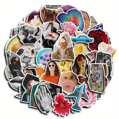 50pcs American Vintage Stickers Washi Scrapbooking Arts Crafts