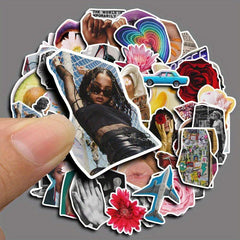 50pcs American Vintage Stickers Washi Scrapbooking Arts Crafts