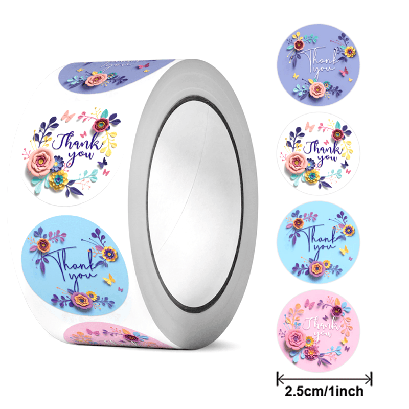 500pcs Thank You Stickers Wedding Birthday Holiday Art Decoration Tool