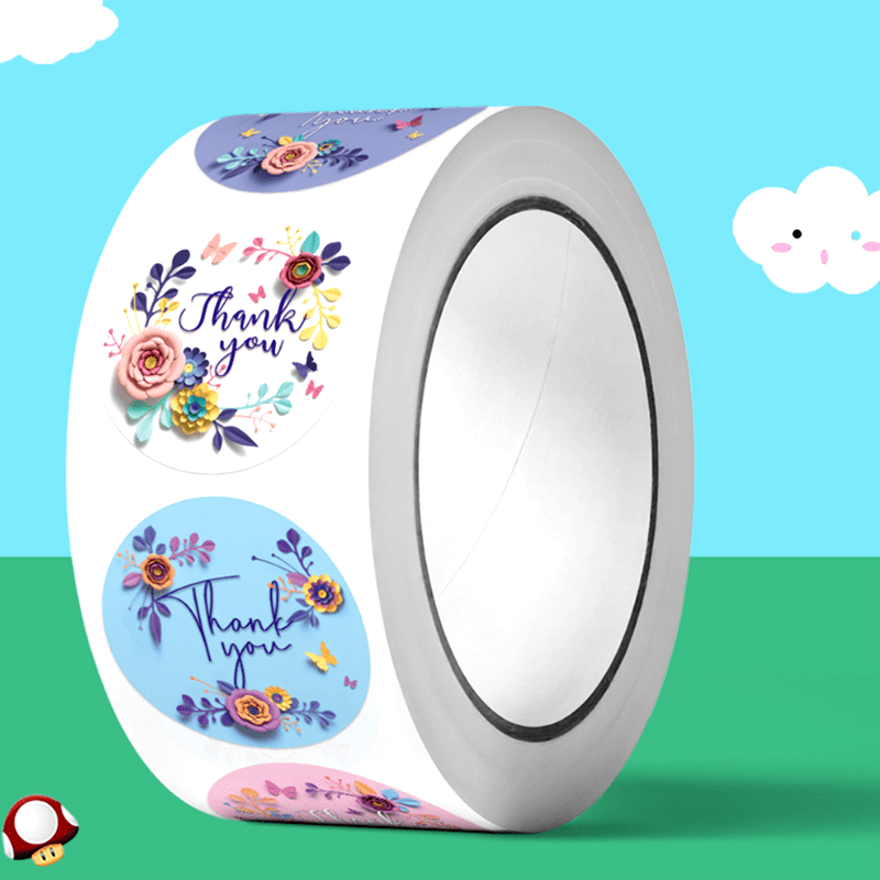 500pcs Thank You Stickers Wedding Birthday Holiday Art Decoration Tool