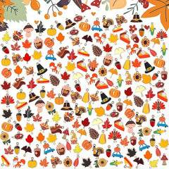 Autumn Alloy Pumpkin Maple Leaf Pendant DIY Jewelry Crafts