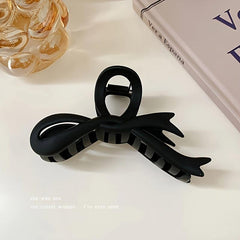 4pcs Large Hair Grip Ribbon Bow Matte Hair Clip Women Girls Daily Party Outdoor