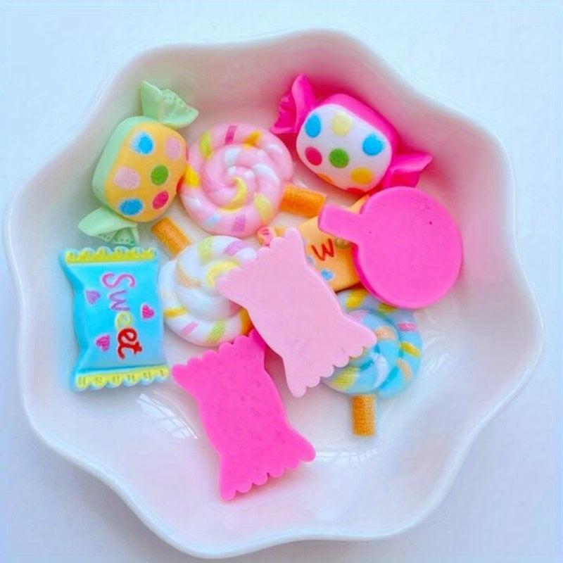 10pcs Resin Little Candy Series Cabochons DIY Craft Christmas Gift
