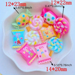 10pcs Resin Little Candy Series Cabochons DIY Craft Christmas Gift