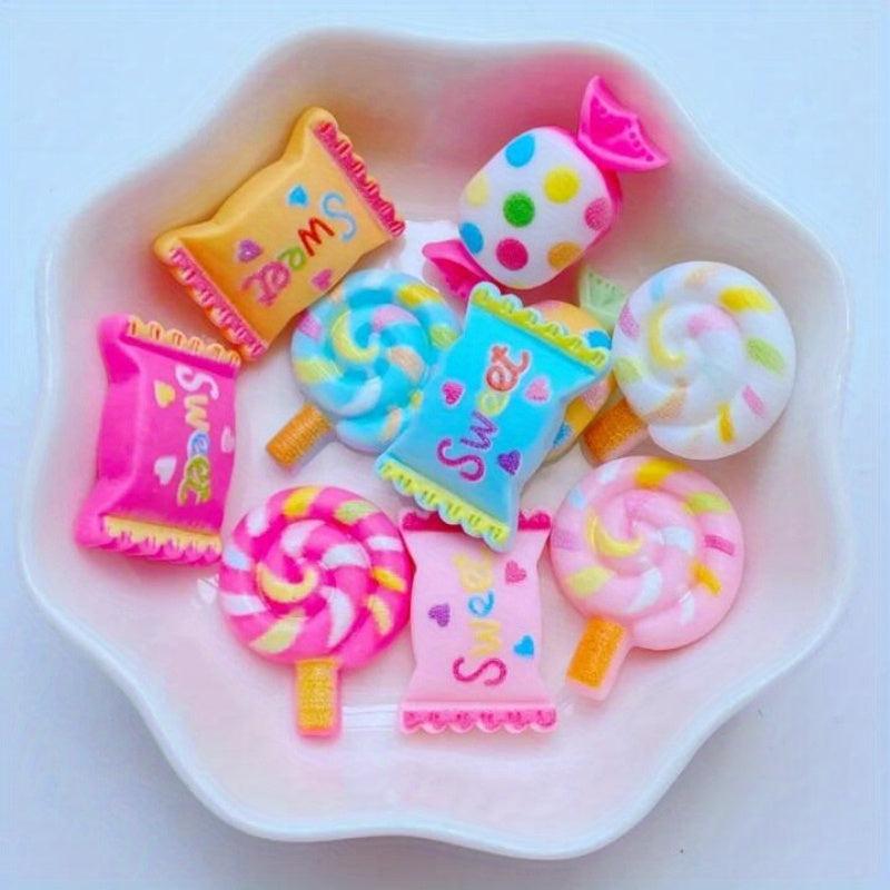 10pcs Resin Little Candy Series Cabochons DIY Craft Christmas Gift