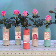 8pcs Valentine Party Water Bottle Stickers Wedding Decoration