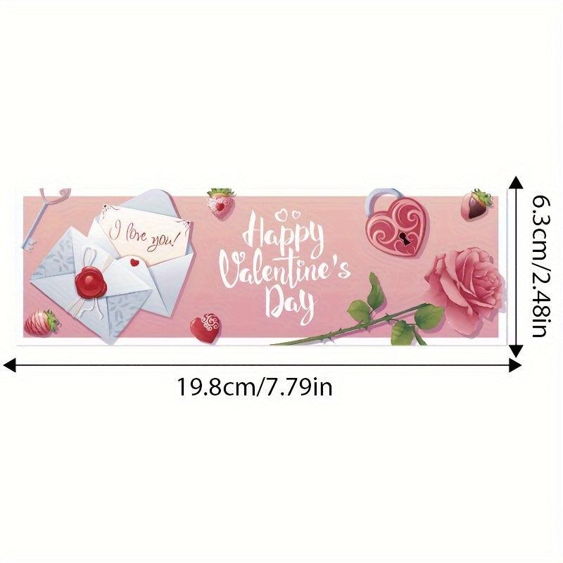 8pcs Valentine Party Water Bottle Stickers Wedding Decoration