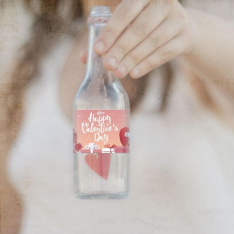 8pcs Valentine Party Water Bottle Stickers Wedding Decoration