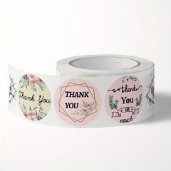 500pcs Cartoon Thank You Stickers Floral Sealing Wedding Birthday Decoration