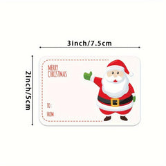 250pcs Christmas Gift Tags Stickers Self Adhesive Labels Xmas Holiday