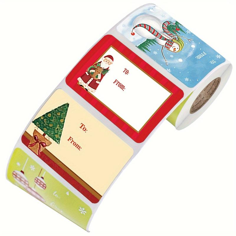 250pcs Christmas Gift Tags Stickers Self Adhesive Labels Xmas Holiday