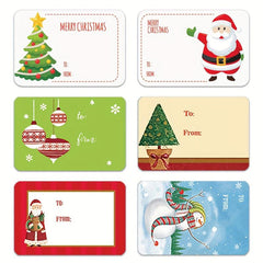 250pcs Christmas Gift Tags Stickers Self Adhesive Labels Xmas Holiday