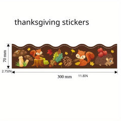 Thanksgiving Border Stickers Blackboard Bulletin Board Stickers