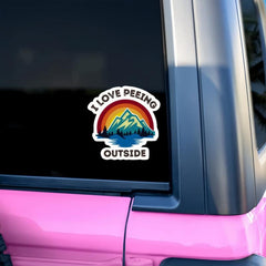 Colored Mountain Print Vinyl Sticker Car Window Bumper