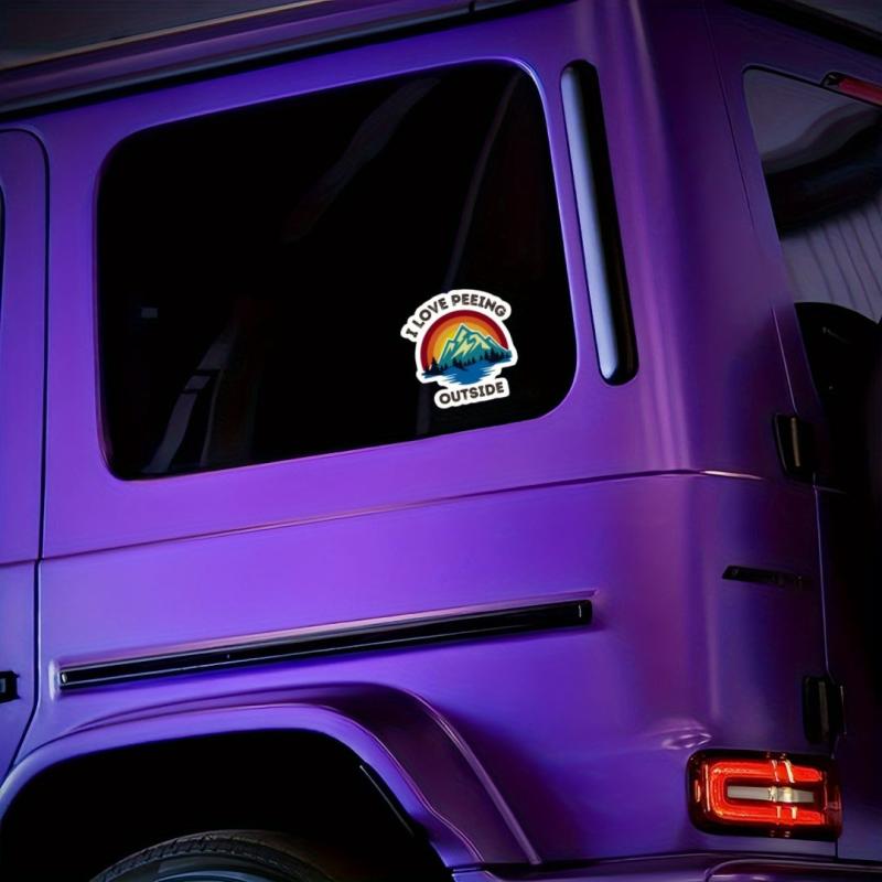 Colored Mountain Print Vinyl Sticker Car Window Bumper