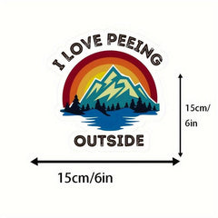 Colored Mountain Print Vinyl Sticker Car Window Bumper