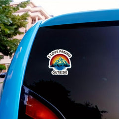 Colored Mountain Print Vinyl Sticker Car Window Bumper
